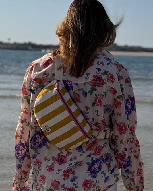 Fanny pack - Adult Teens Size - Stripes of yellow