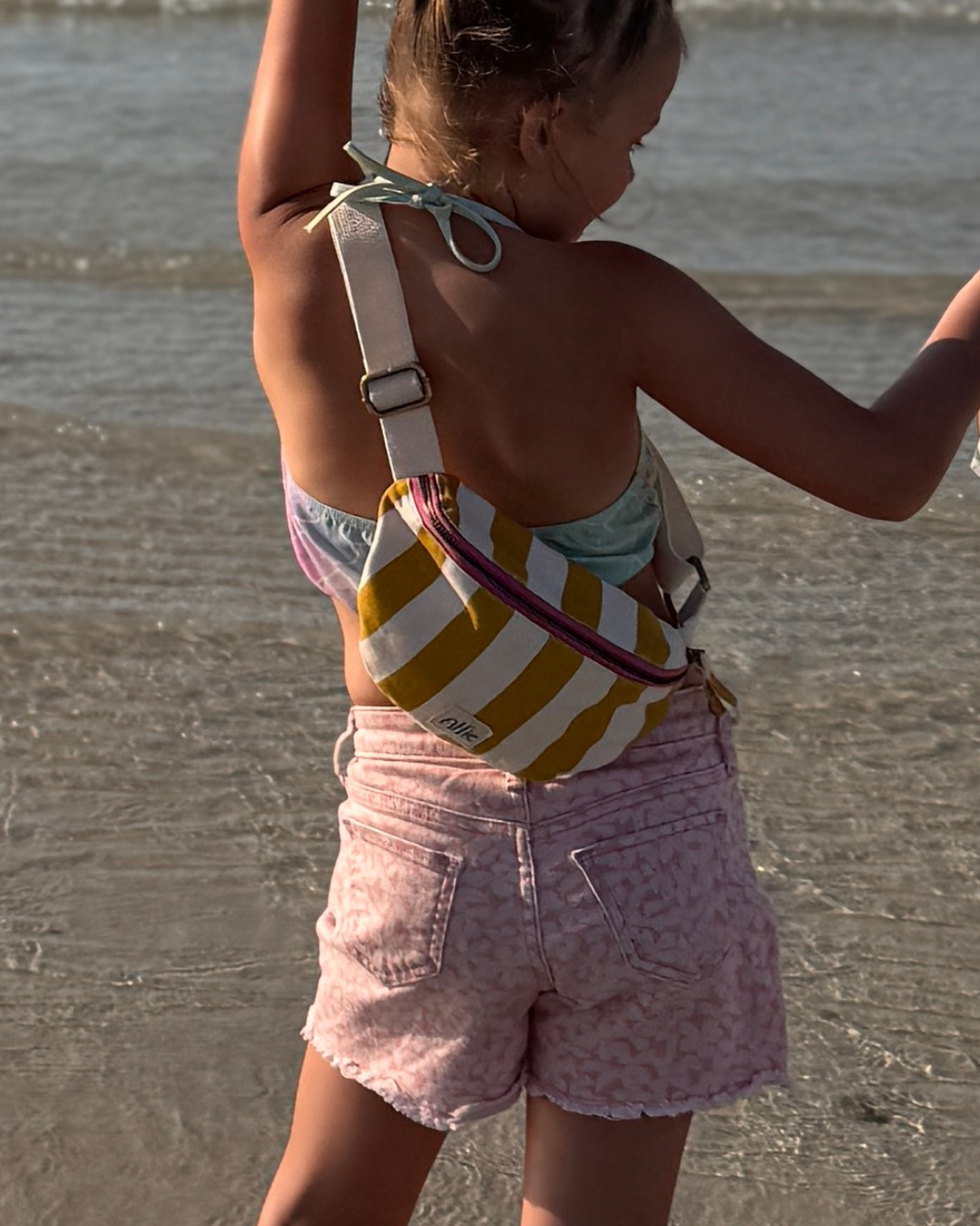 Fanny pack - Kid size - Stripes of yellow