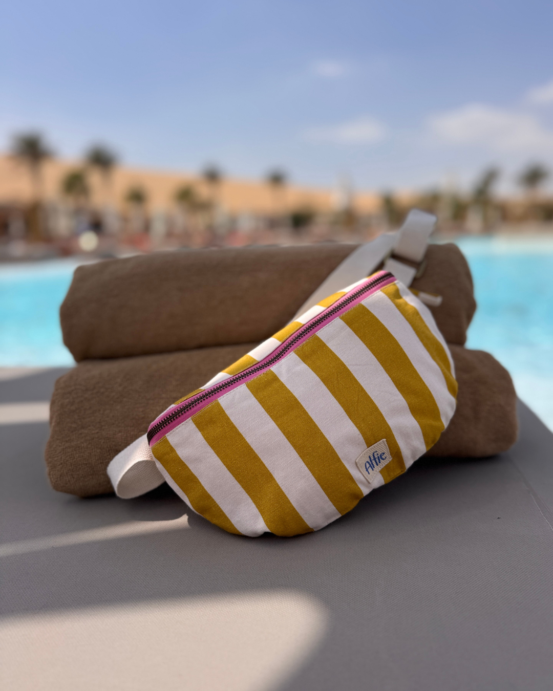 Fanny pack - Adult Teens Size - Stripes of yellow