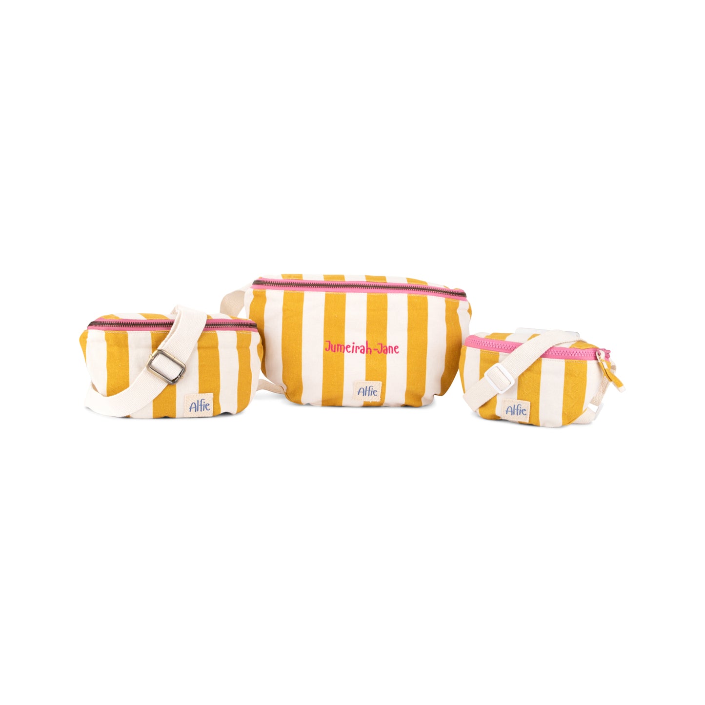 Fanny pack - Tiny kid size - Stripes of yellow