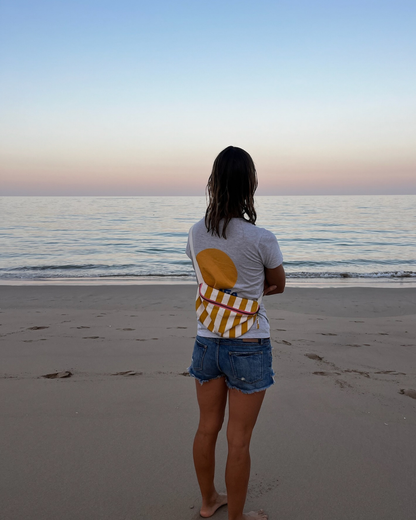 Fanny pack - Adult Teens Size - Stripes of yellow