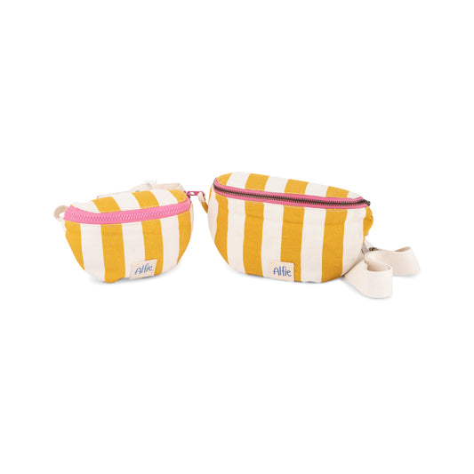 Fanny pack  - Tiny kid size - Stripes of yellow